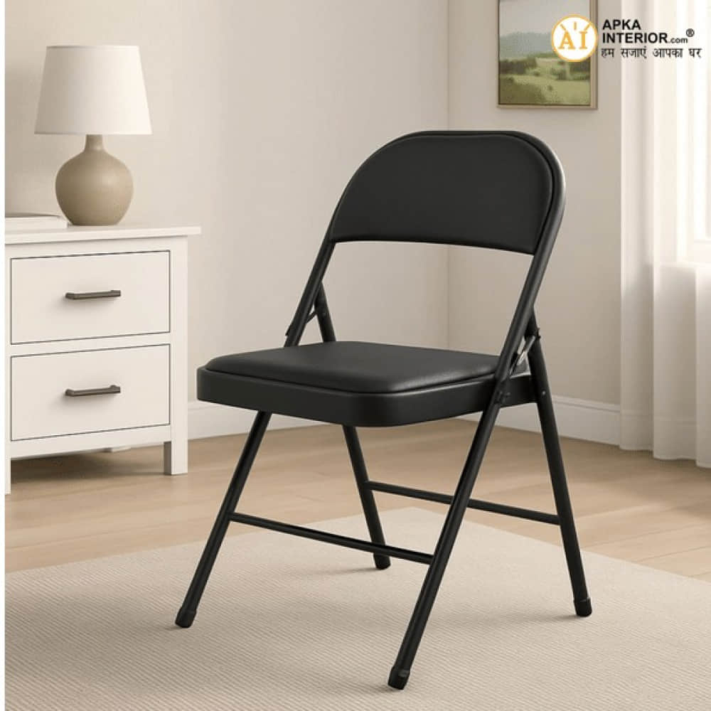 Heavy Duty Folding Chair with Padded Cushion Seat & Backrest - photo