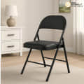 Heavy Duty Folding Chair with Padded Cushion Seat & Backrest - photo