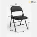 Heavy Duty Folding Chair with Padded Cushion Seat & Backrest - front_view