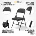 Heavy Duty Folding Chair with Padded Cushion Seat & Backrest - top_view