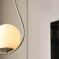 Gold Metal Single Hanging Light - left_view