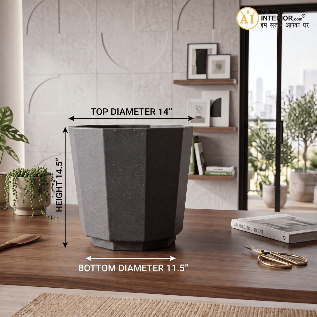 Apkainterior Sirocco Pot Planter (14x11.5x14.5) Inch - front_view