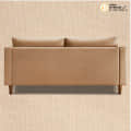 Apkainterior Ease Fabric 3 Seater Sofa (Finish Color - Latte) (71x32x34 Inches) - rear_view