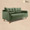Ease Fabric 3 Seater Sofa (Finish Color - Chive) (71x32x34 Inches) - rear_view