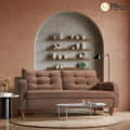 Ease Fabric 3 Seater Sofa (Finish Color - Cocoa Brown) (71x32x34 Inches) - photo