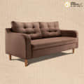 Ease Fabric 3 Seater Sofa (Finish Color - Cocoa Brown) (71x32x34 Inches) - top_view