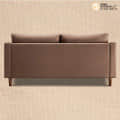 Ease Fabric 3 Seater Sofa (Finish Color - Cocoa Brown) (71x32x34 Inches) - rear_view