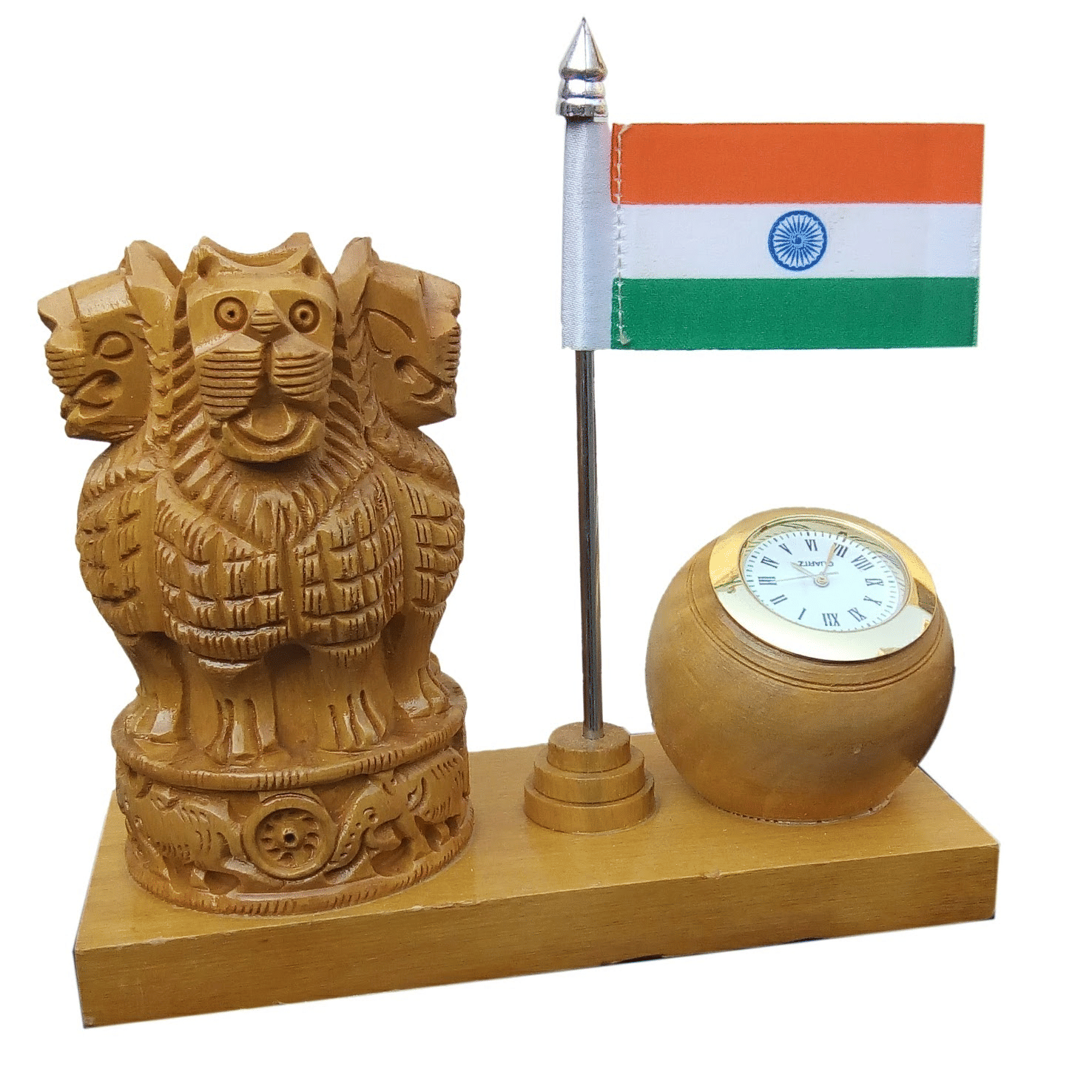 Wooden pen holder decor showpiece