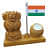 Wooden pen holder decor showpiece - top_view