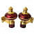 Mandir Curtain Bracket 1 inch (25mm) Maroon Gold Finish – 1 Pair - photo
