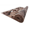Stone design  Modern Carpet (Gold, Acrylic, 5 X 7 feet) - front_view