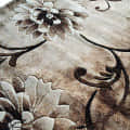 Floral Modern Carpet (Gold, Acrylic, 5 X 7 feet) - left_view