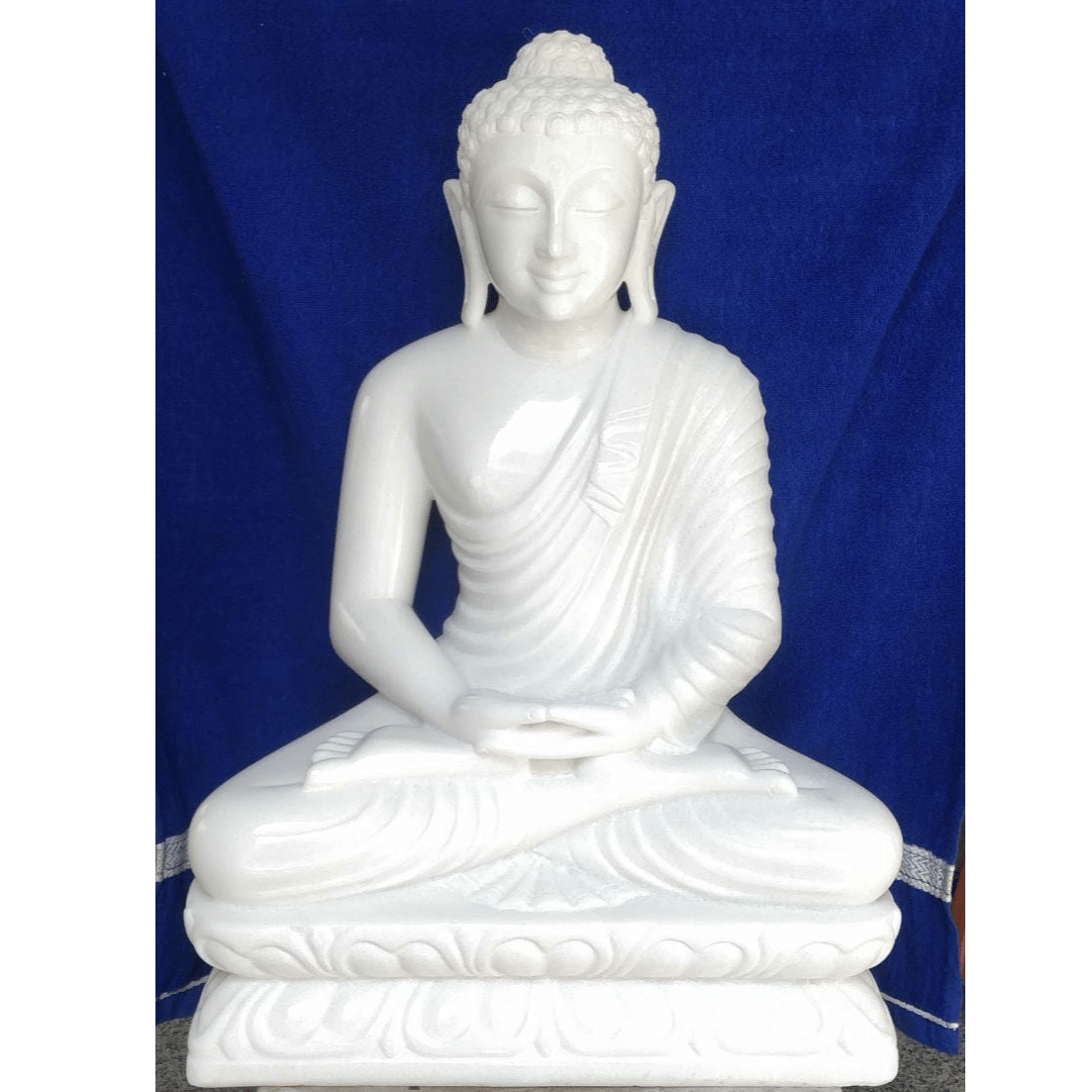 Marble Buddha Sculpture - front_view