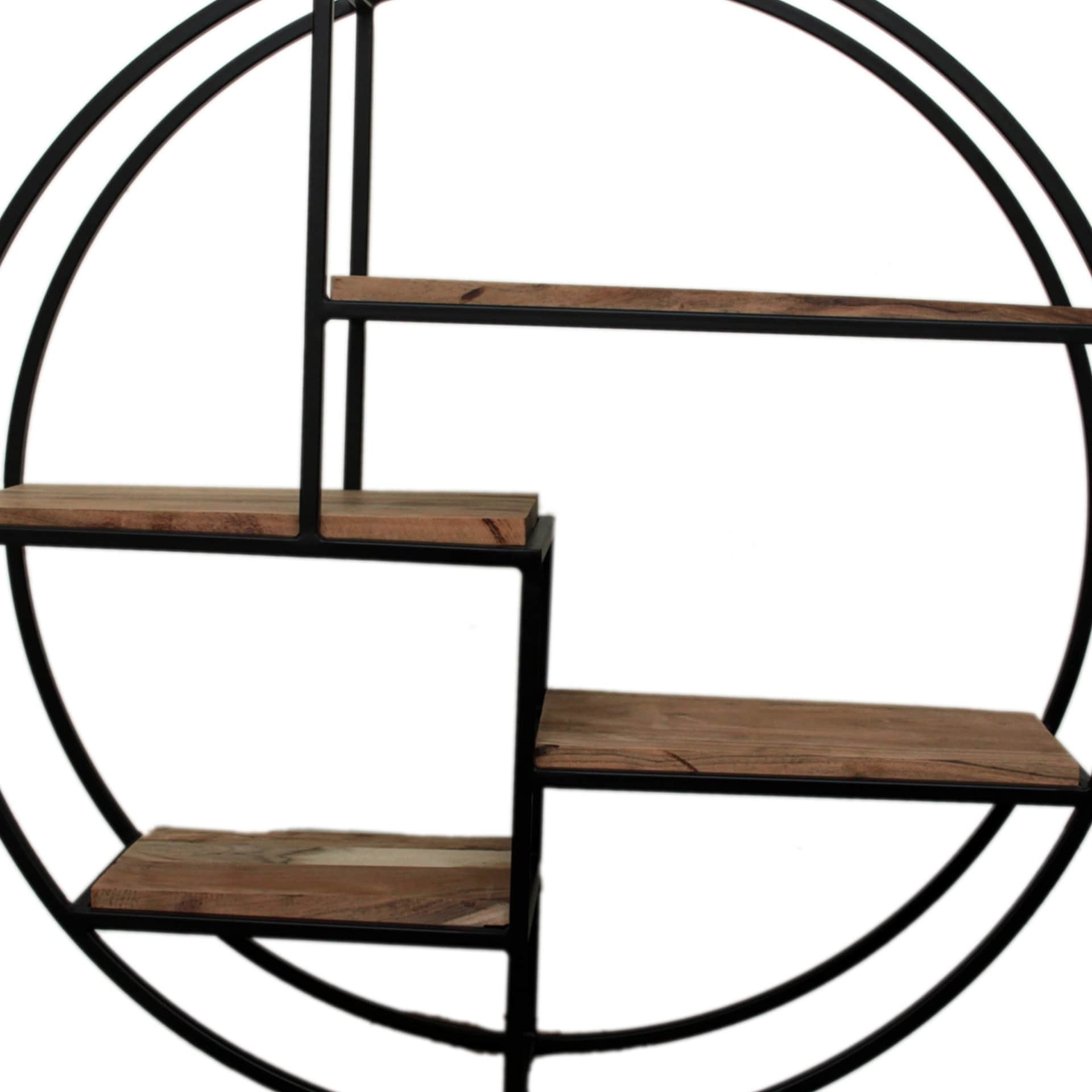 4 Tier Round Wall Shelves - rear_view