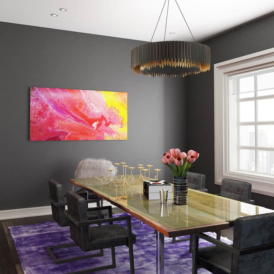 Flow Art  Wall Painting - top_view