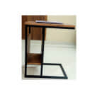 Black C-Shape End Side Table - top_view
