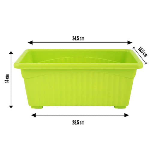 Plastic Plastic Rectangular Flower pots (Set of 3)