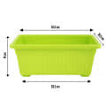 Plastic Plastic Rectangular Flower pots (Set of 3) - top_view