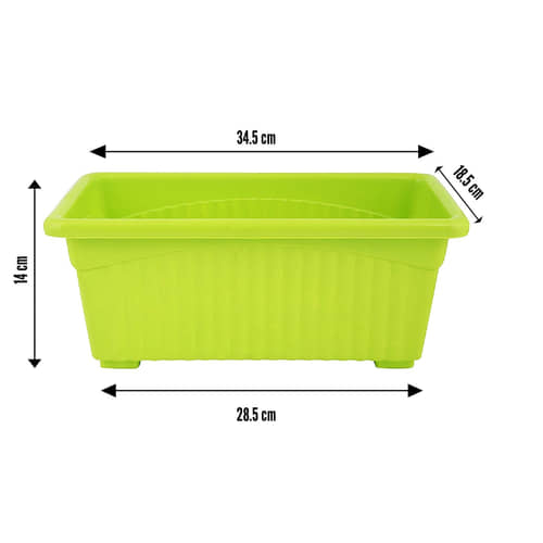Plastic Rectangular Flower pots (Set of 4)