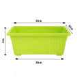 Plastic Rectangular Flower pots (Set of 4) - front_view