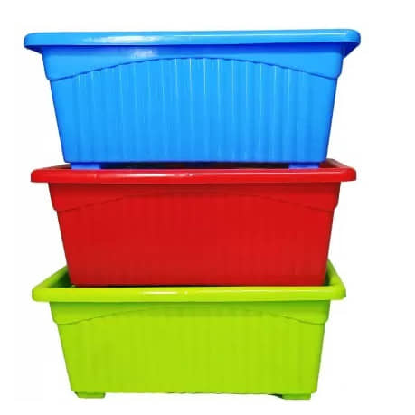 Plastic Rectangular Flower pots (Set of 4)