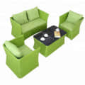 Wicker Outdoor 4 Seater Sofa Set with Centre Table - top_view