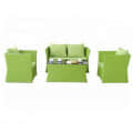 Wicker Outdoor 4 Seater Sofa Set with Centre Table - left_view