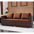 5 Seater Wicker Sofa Set with Centre Table (Brown) - top_view