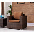 5 Seater Wicker Sofa Set with Centre Table (Brown) - rear_view