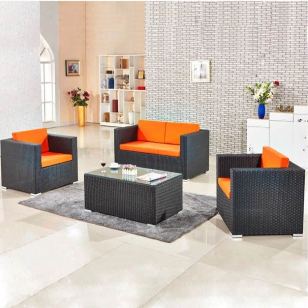 4 Seater Sofa Set with Centre Table - photo
