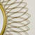 Engineered Iron Round Wall Mirror in Golden Colour - left_view