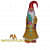 HANDMADE GLITTER ART WORK FIGURINE Multicolour Iron Figurines - front_view