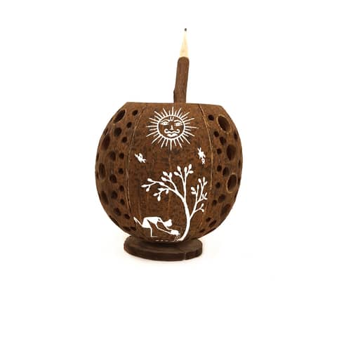 Coconut carvings Carriers: (Warli Art) (Code No: CO-G19 082)