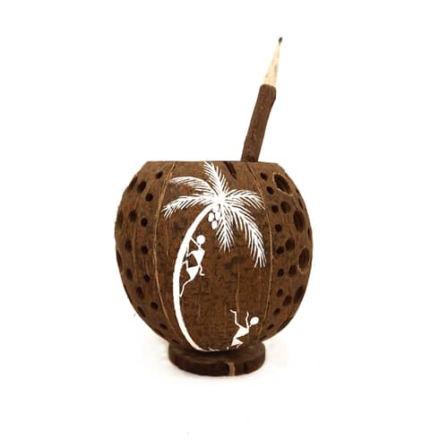 Coconut carvings Carriers: (Warli Art) (Code No: CO-G19 082)