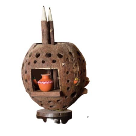 Coconut carvings Carriers:(POT)