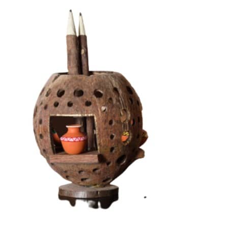 Coconut carvings Carriers:(POT)