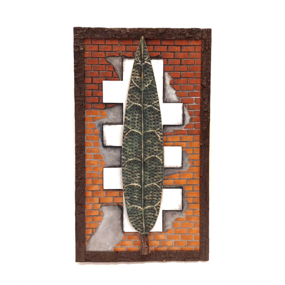 Wooden Mystical mural wall piece (Metal leaf) - photo