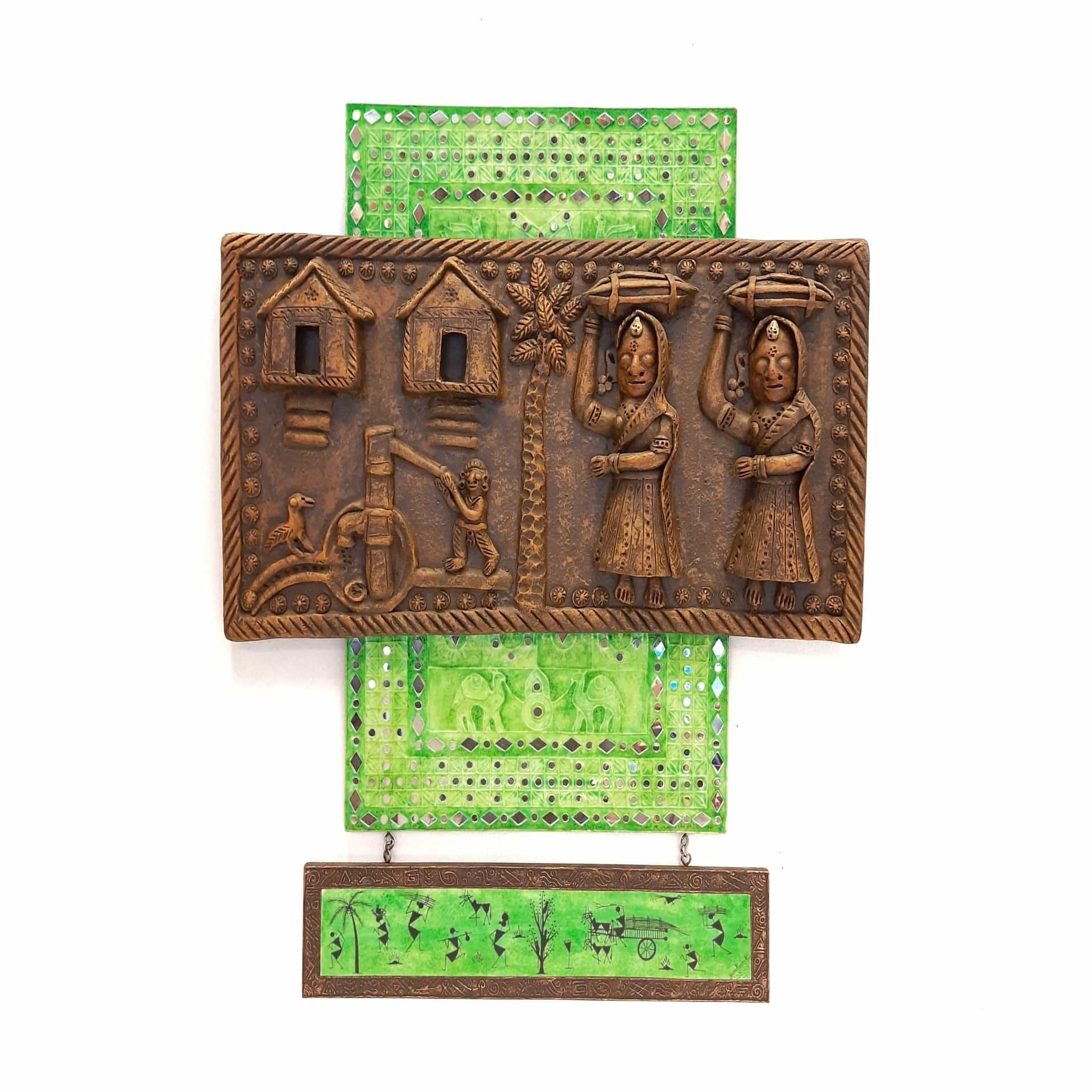 Wooden Mystical mural wall piece (Lipan Work) - photo