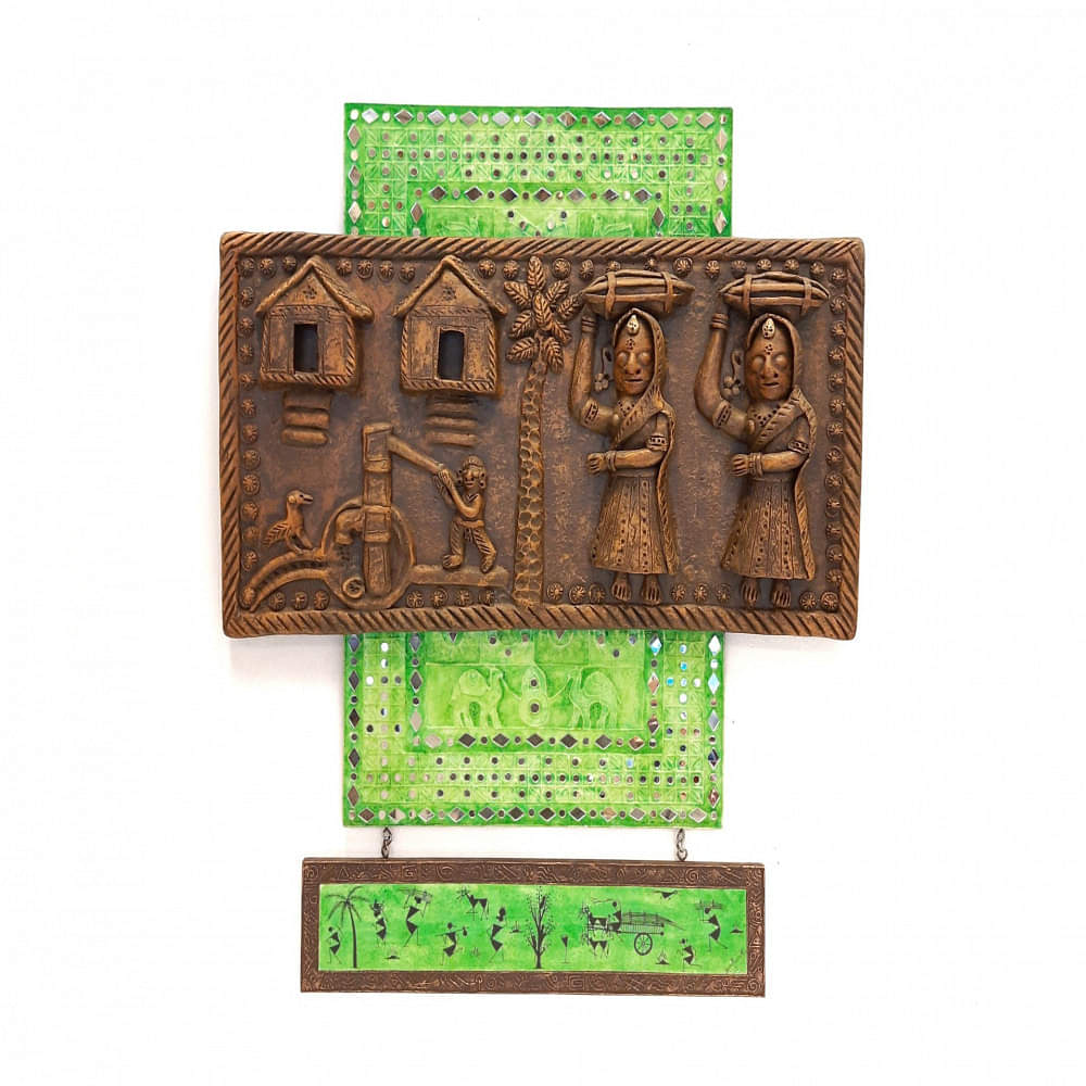 Wooden Mystical mural wall piece (Lipan Work) - photo