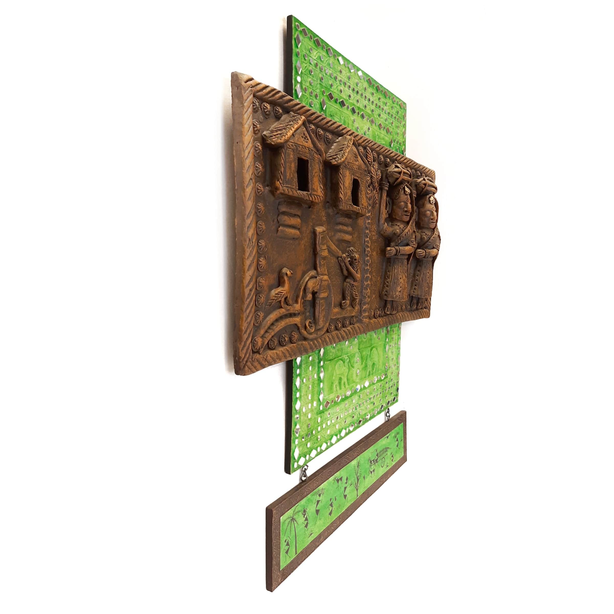 Wooden Mystical mural wall piece (Lipan Work) - right_view