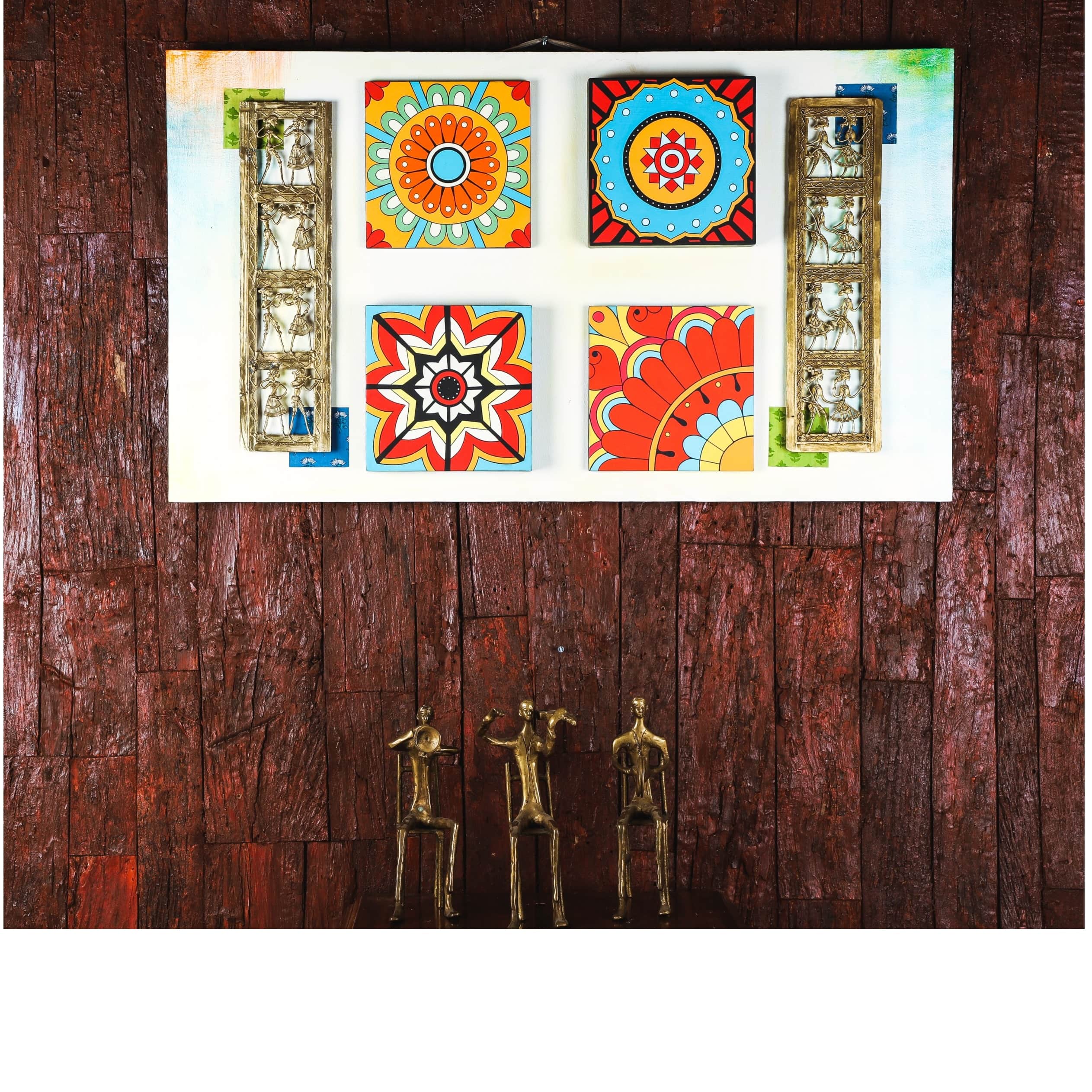Wooden Mystical mural wall piece (Motives) - front_view