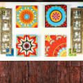 Wooden Mystical mural wall piece (Motives) - top_view