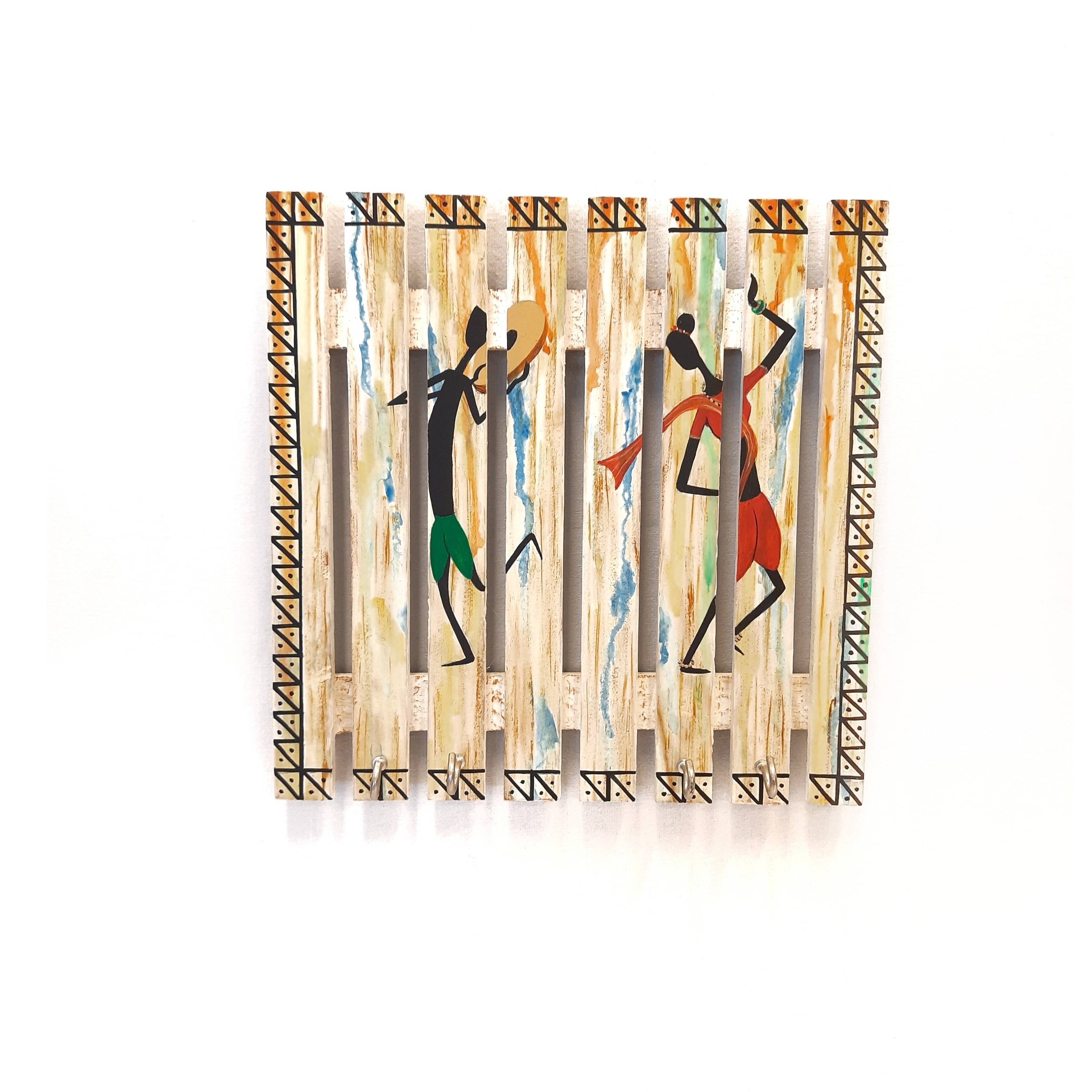 Wooden Picturesque Fencing : (Couple Dancing)