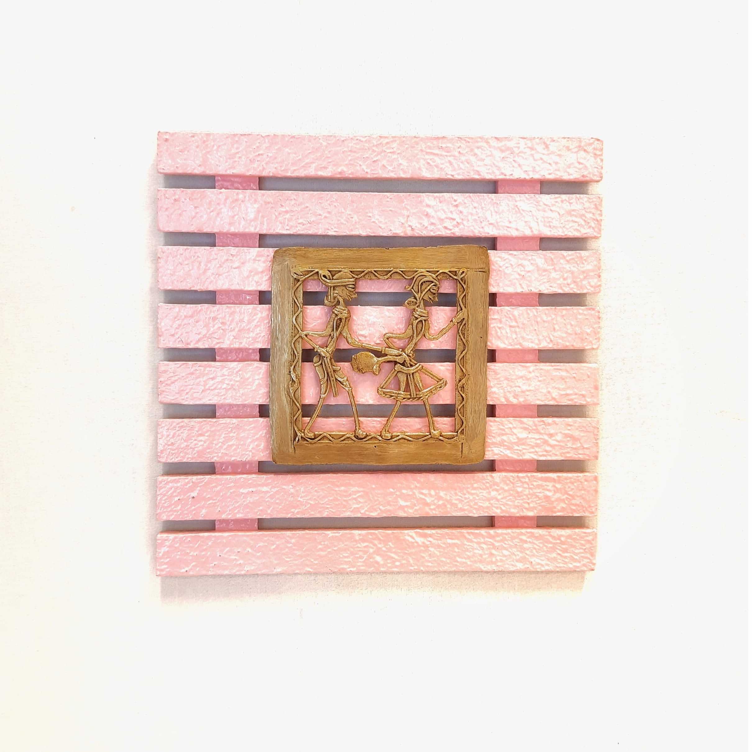 Wooden Picturesque Fencing : (Pink Tribal) (Code No: W-G16 142) - photo