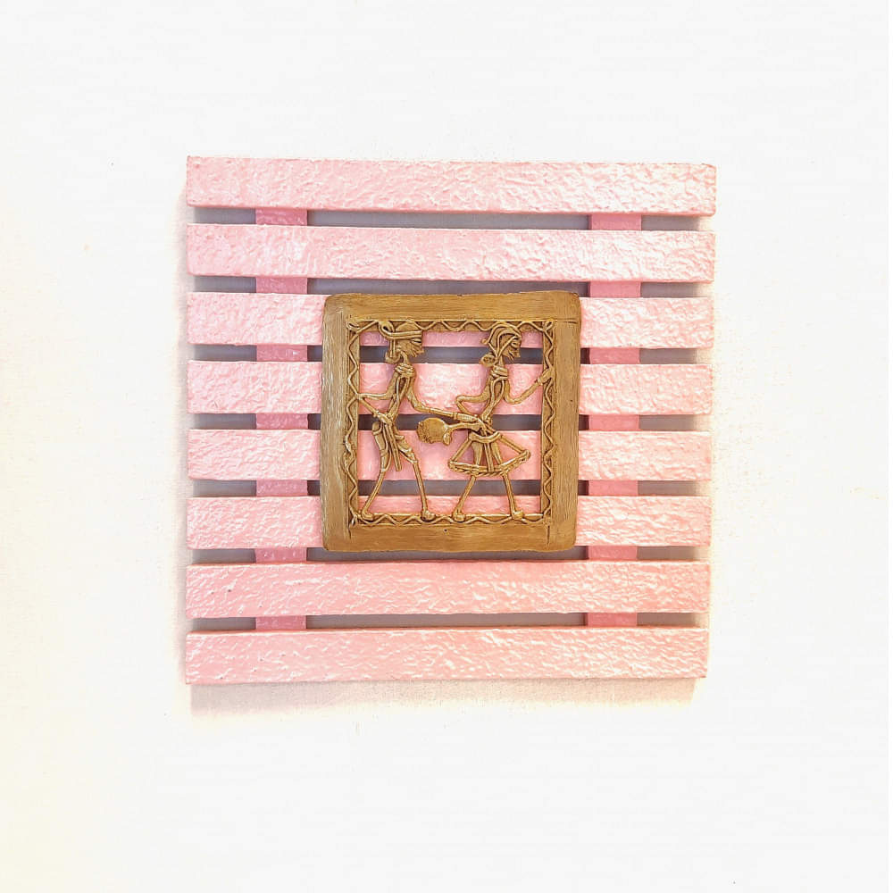 Wooden Picturesque Fencing : (Pink Tribal) (Code No: W-G16 142) - photo