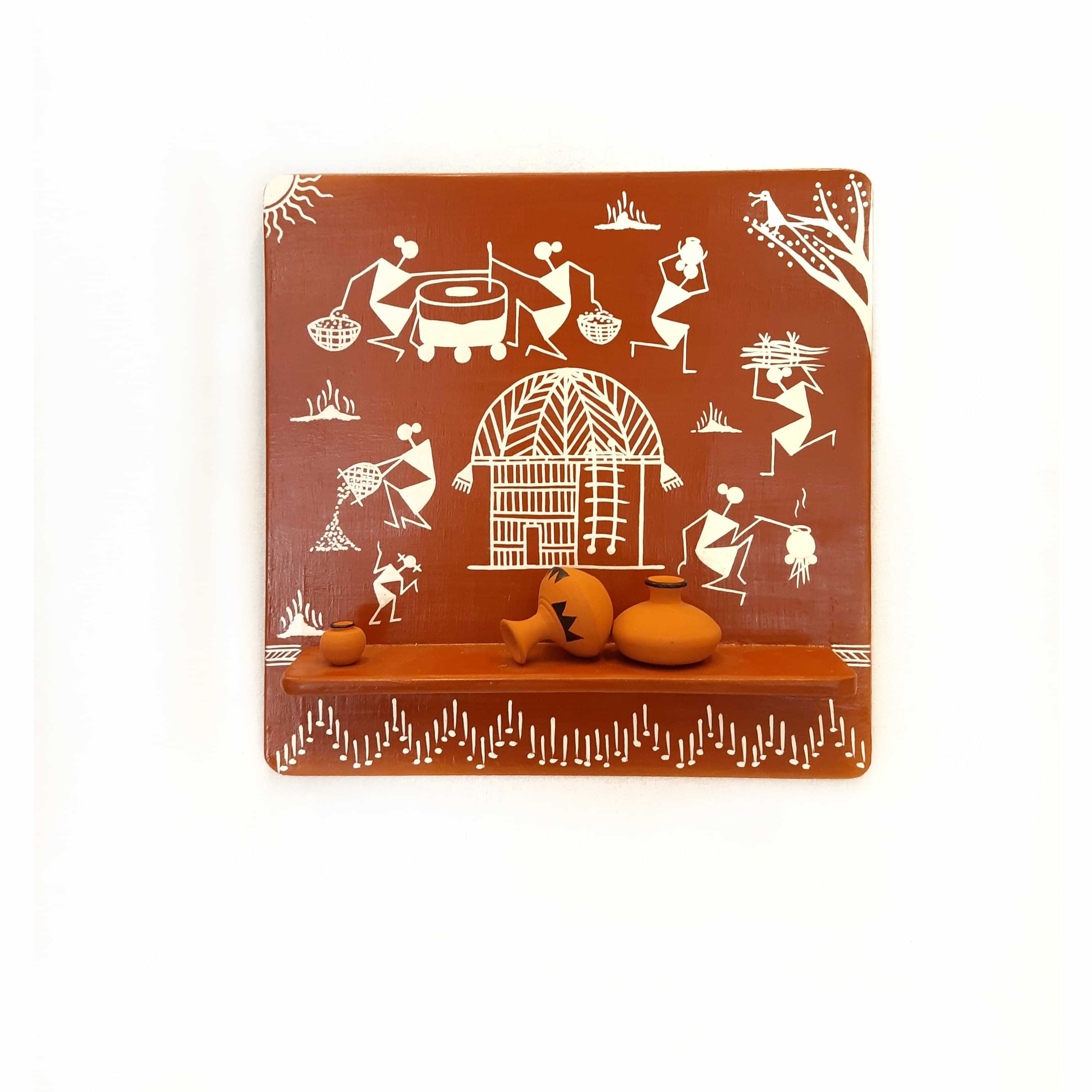 Wooden Village Filigrees/ Village Conclaves: (Tribal Working) (Code No: FR-G14 365) - photo