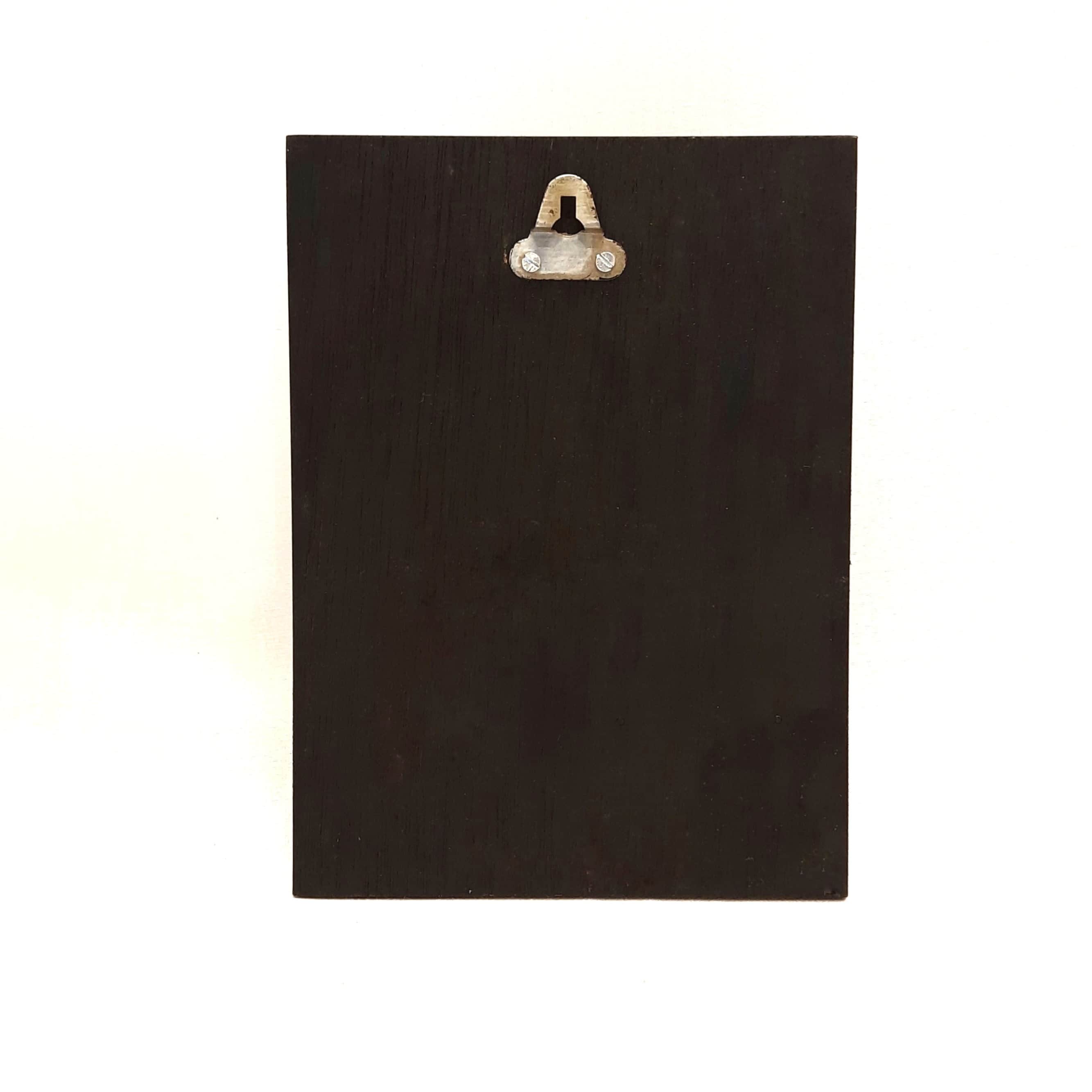 Wooden Pot Frames: (Multicolor Peacock) - rear_view