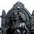 Shivaji Maharaj Black Color Decorative Statue - front_view