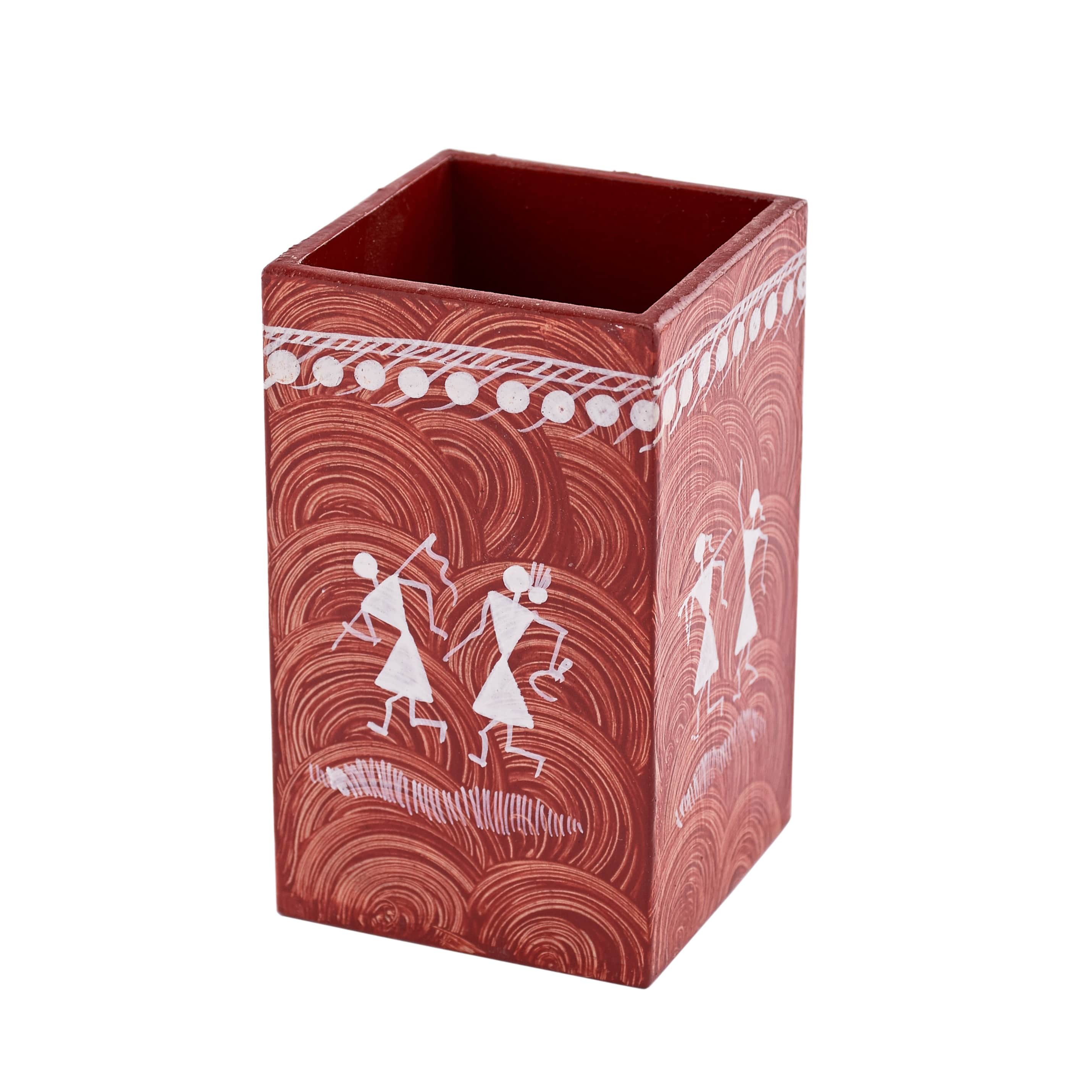 MDF Pen Stand(Square) - top_view