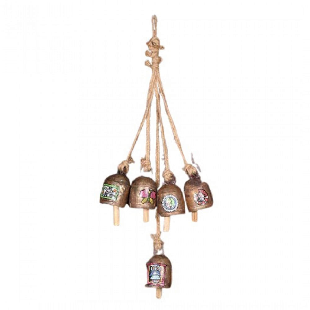 Cow Bell design  Set Of 5 Madhubani - photo